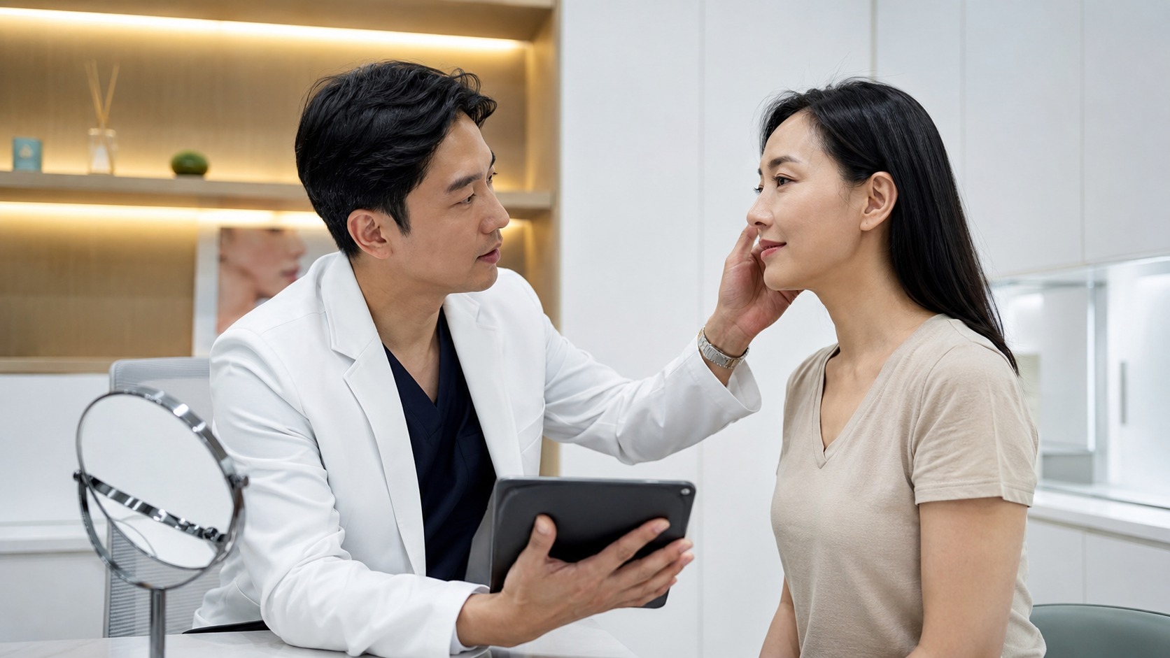 Facial aging analysis and aesthetic consultation